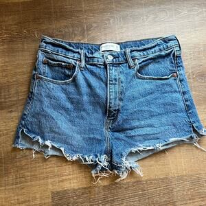 Abercrombie & Fitch The Mom Short High Rise Denim Shorts size 30 / 10
